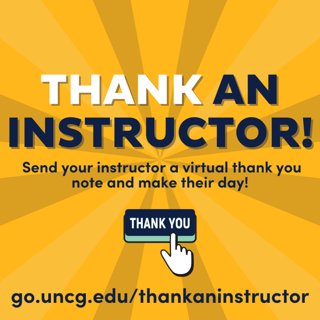 Image that says "thank an instructor!"